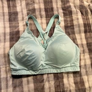 Light teal sports bra